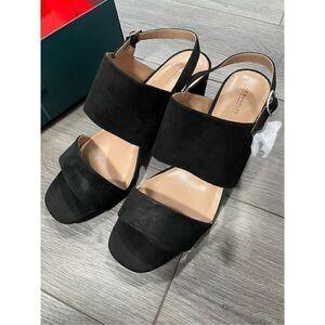 Aerosoles Women's Emmex Heeled Slingback Sandal Black Women’s 10.5 With Box